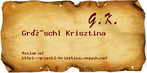 Gröschl Krisztina névjegykártya