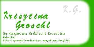 krisztina groschl business card